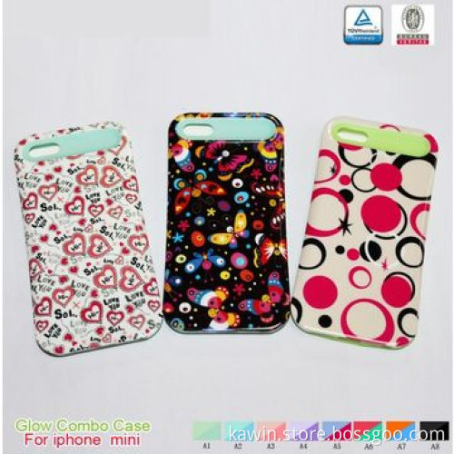 Water Transfer Printing PC+Silicone Cover for iPhone 5